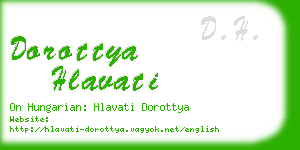 dorottya hlavati business card